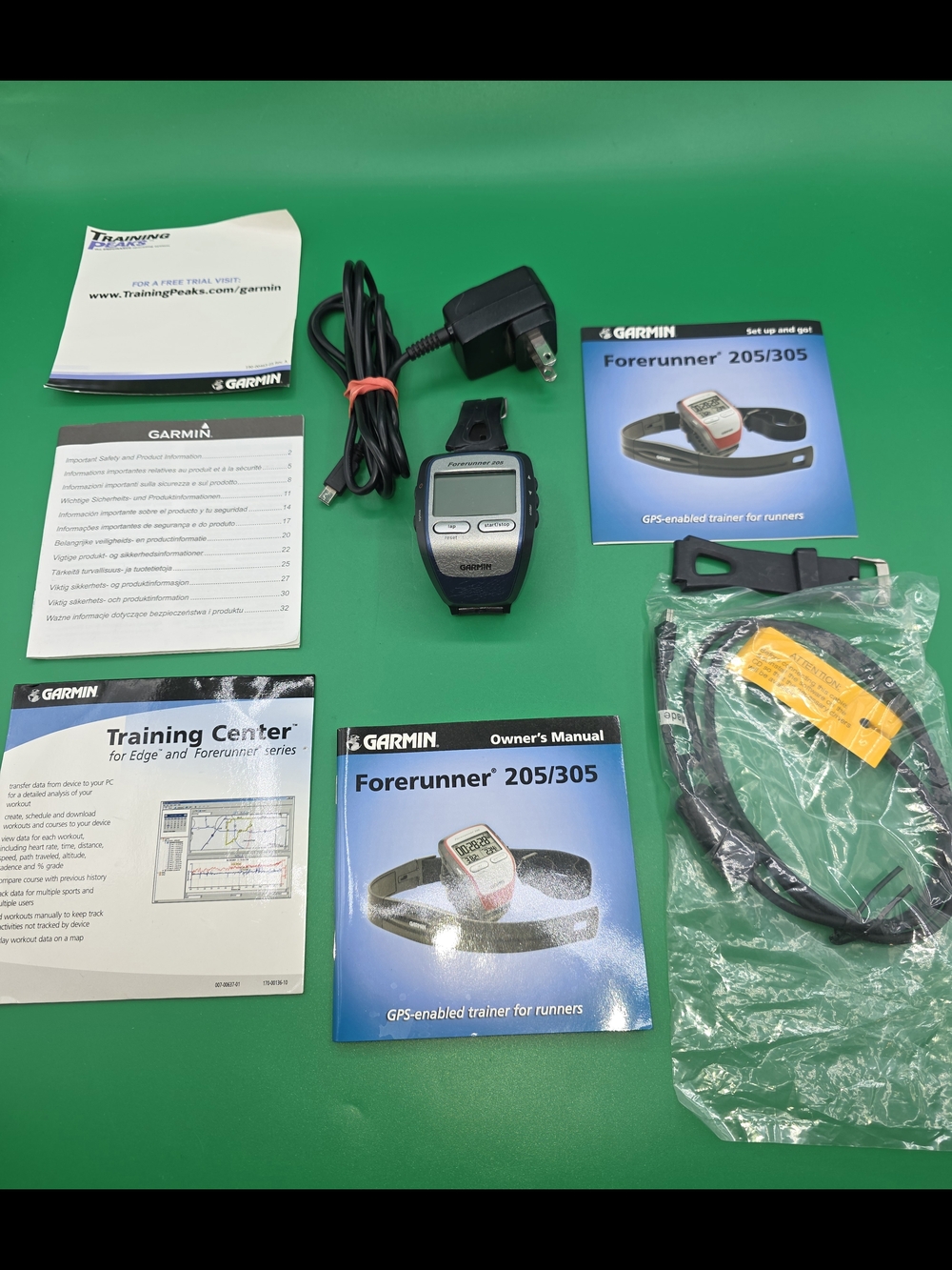 GARMIN Forerunner 205 GPS Running Watch Sports Jogging Walking with Charger 2006